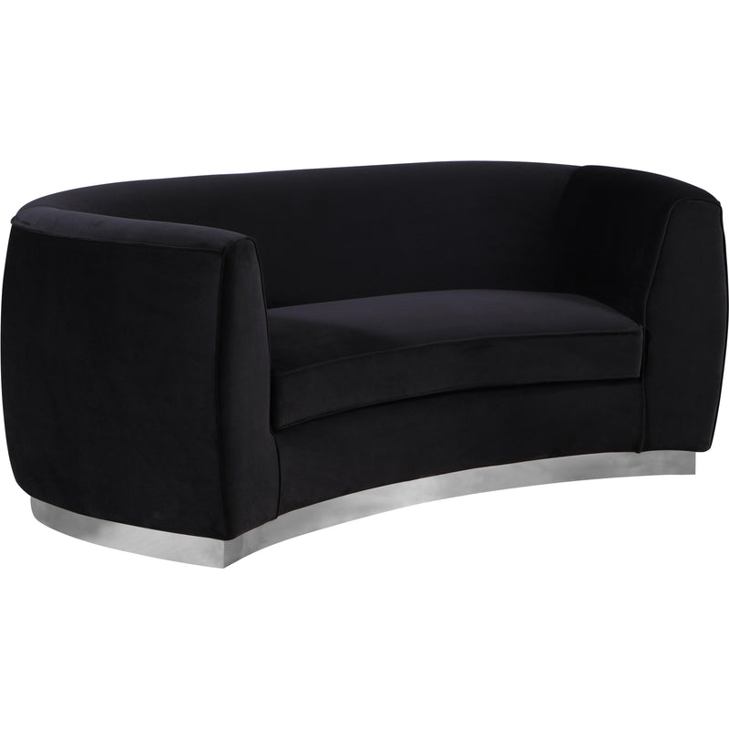 Meridian Julian Stationary Fabric Loveseat 621Black-L IMAGE 1