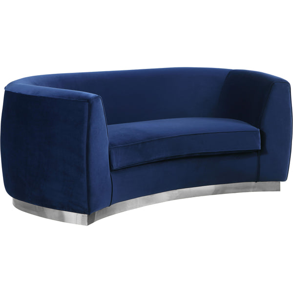 Meridian Julian Stationary Fabric Loveseat 621Navy-L IMAGE 1