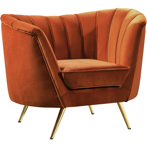 Meridian Margo Stationary Fabric Chair 622Cognac-C IMAGE 1