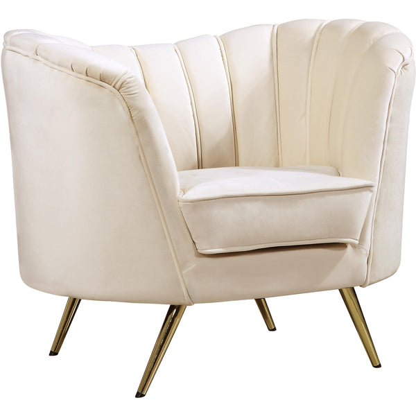 Meridian Margo Stationary Fabric Chair 622Cream-C IMAGE 1