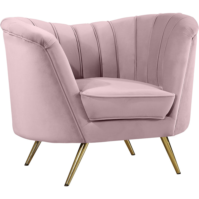 Meridian Margo Stationary Fabric Chair 622Pink-C IMAGE 1