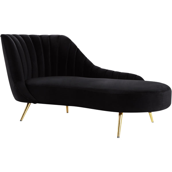 Meridian Margo Fabric Chaise 622Black-Chaise IMAGE 1