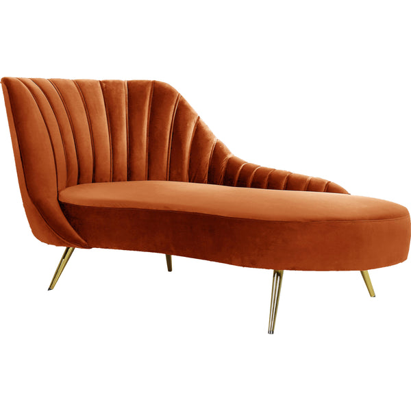 Meridian Margo Fabric Chaise 622Cognac-Chaise IMAGE 1