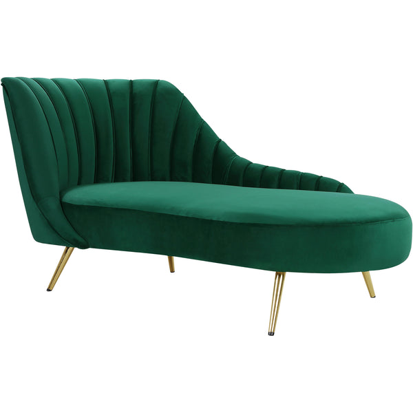 Meridian Margo Fabric Chaise 622Green-Chaise IMAGE 1