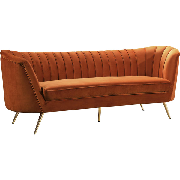 Meridian Margo Stationary Fabric Sofa 622Cognac-S IMAGE 1