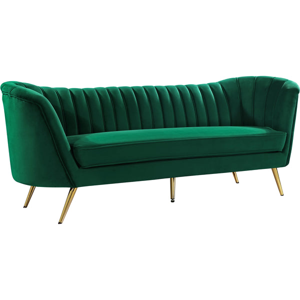 Meridian Margo Stationary Fabric Sofa 622Green-S IMAGE 1