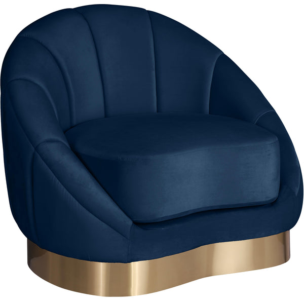 Meridian Shelly Stationary Fabric Chair 623Navy-C IMAGE 1