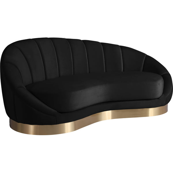 Meridian Shelly Fabric Chaise 623Black-Chaise IMAGE 1