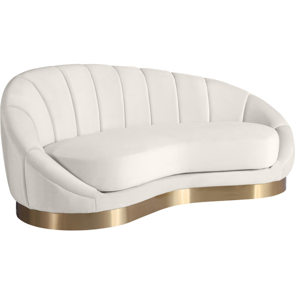 Meridian Shelly Fabric Chaise 623Cream-Chaise IMAGE 1