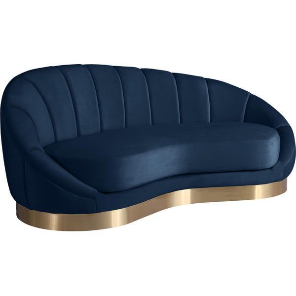 Meridian Shelly Fabric Chaise 623Navy-Chaise IMAGE 1