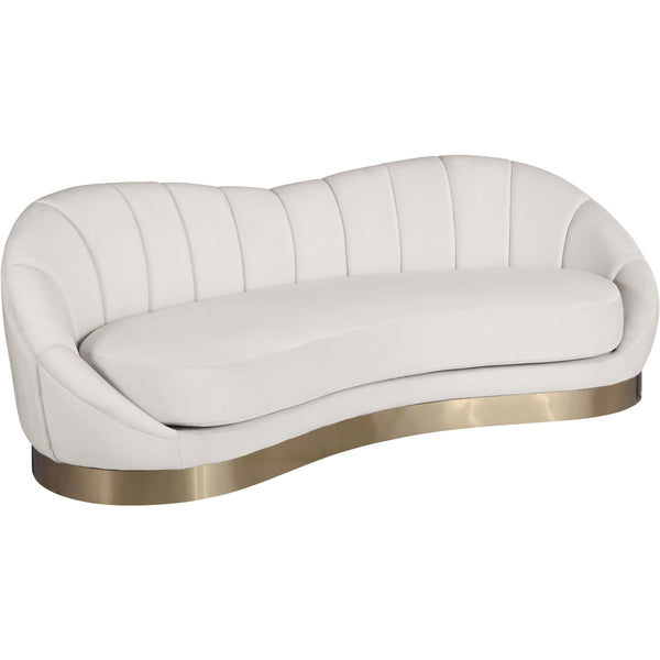 Meridian Shelly Stationary Fabric Sofa 623Cream-S IMAGE 1