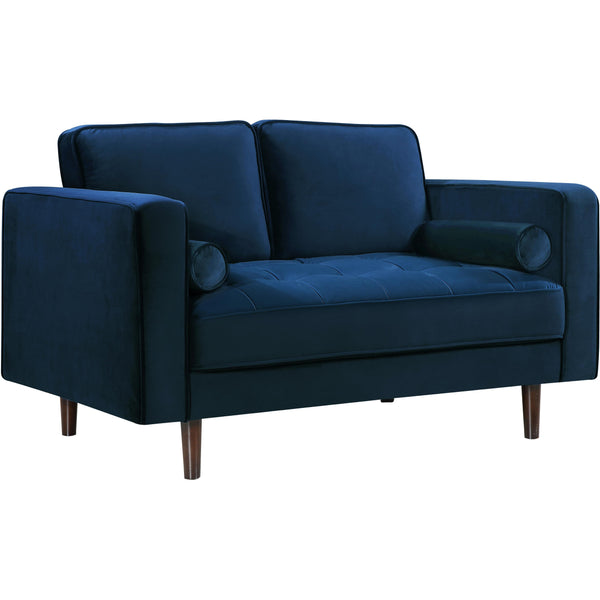 Meridian Emily Stationary Fabric Loveseat 625Navy-L IMAGE 1