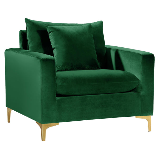 Meridian Naomi Stationary Fabric Chair 633Green-C IMAGE 1