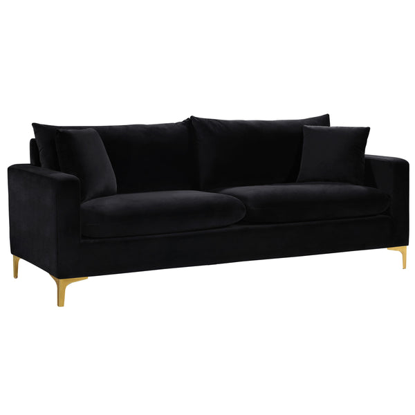 Meridian Naomi Stationary Fabric Sofa 633Black-S IMAGE 1