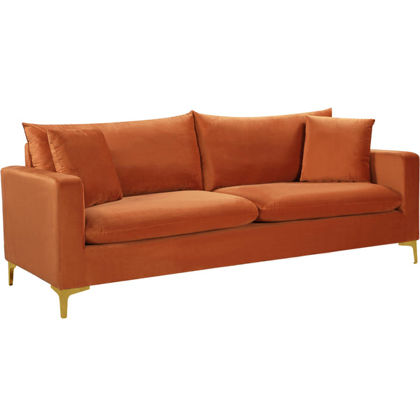 Meridian Naomi Stationary Fabric Sofa 633Cognac-S IMAGE 1