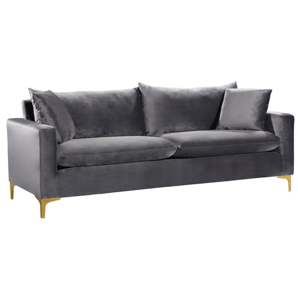 Meridian Naomi Stationary Fabric Sofa 633Grey-S IMAGE 1