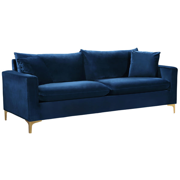 Meridian Naomi Stationary Fabric Sofa 633Navy-S IMAGE 1