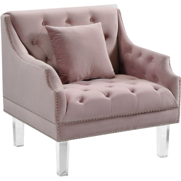 Meridian Roxy Stationary Fabric Chair 635Pink-C IMAGE 1