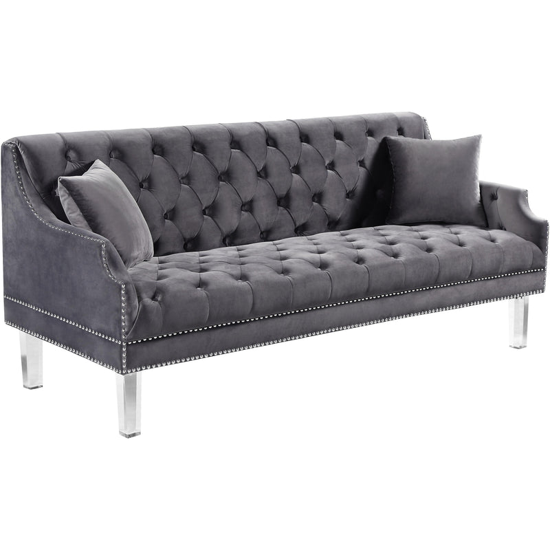 Meridian Roxy Stationary Fabric Sofa 635Grey-S IMAGE 1