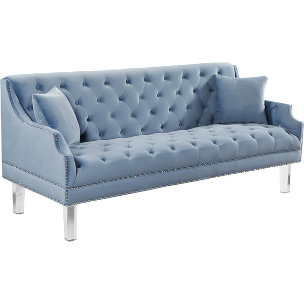 Meridian Roxy Stationary Fabric Sofa 635SkyBlu-S IMAGE 1