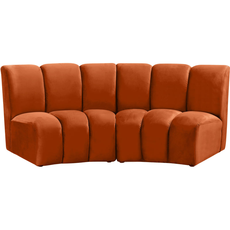 Meridian Infinity Fabric 2 pc Sectional 638Cognac-2PC IMAGE 1