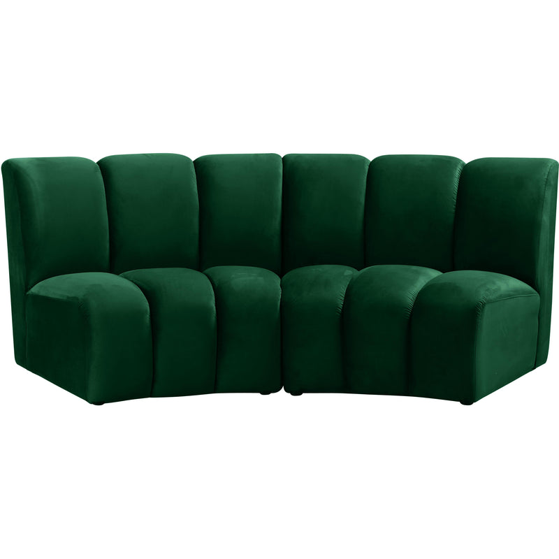 Meridian Infinity Fabric 2 pc Sectional 638Green-2PC IMAGE 1