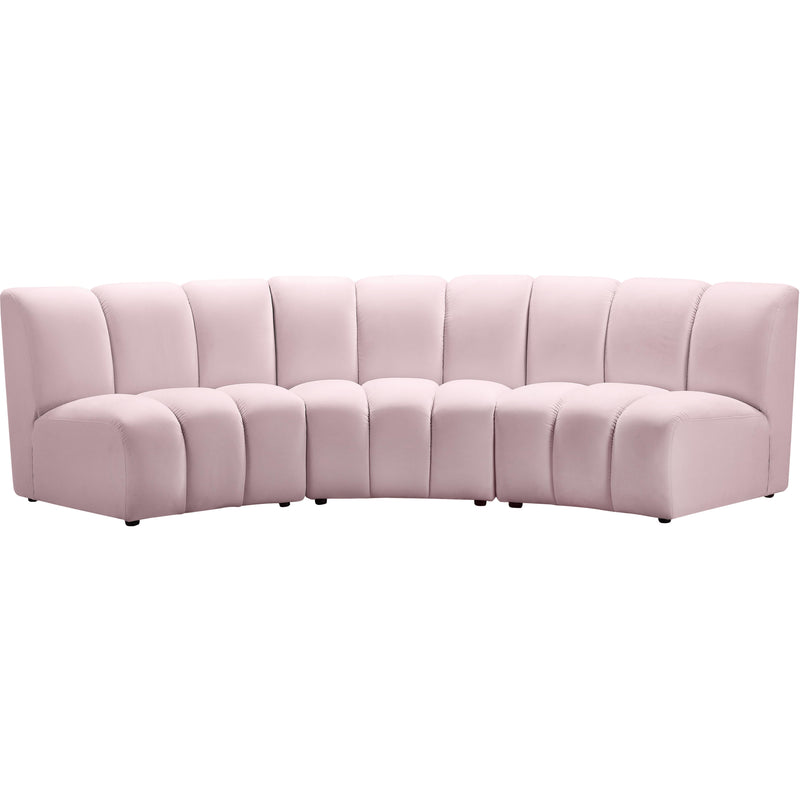 Meridian Infinity Fabric 3 pc Sectional 638Pink-3PC IMAGE 1