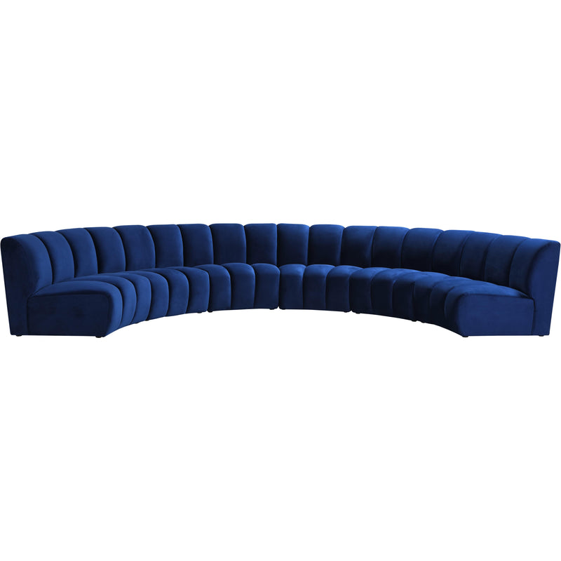 Meridian Infinity Fabric 6 pc Sectional 638Navy-6PC IMAGE 1