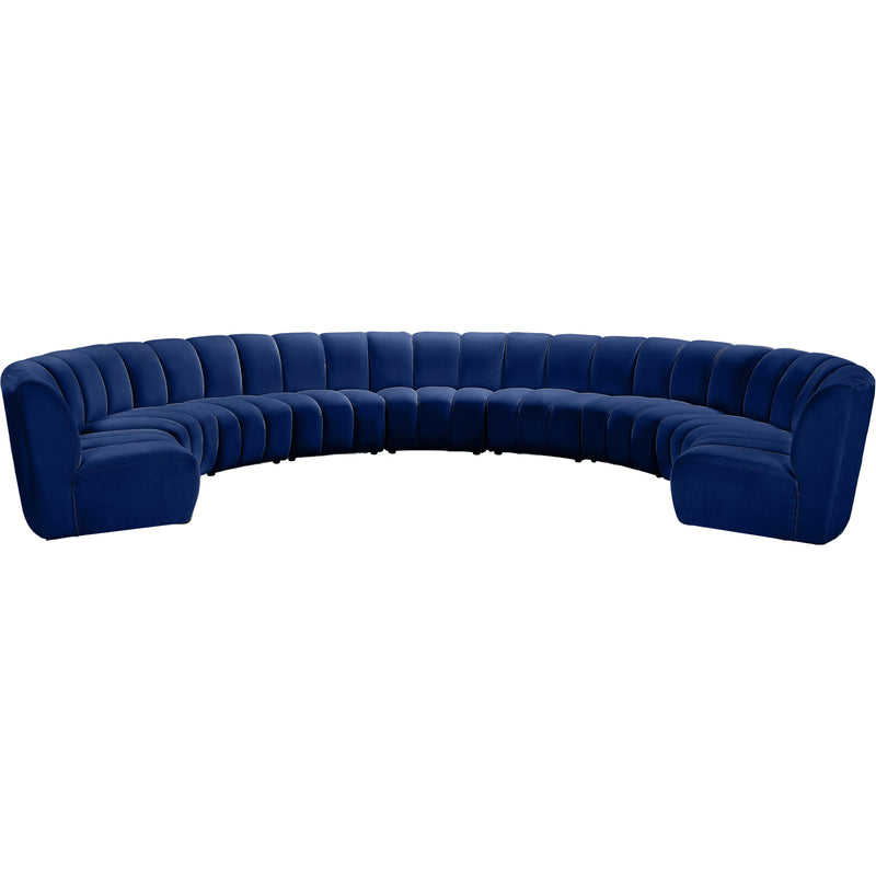 Meridian Infinity Fabric 9 pc Sectional 638Navy-9PC IMAGE 1