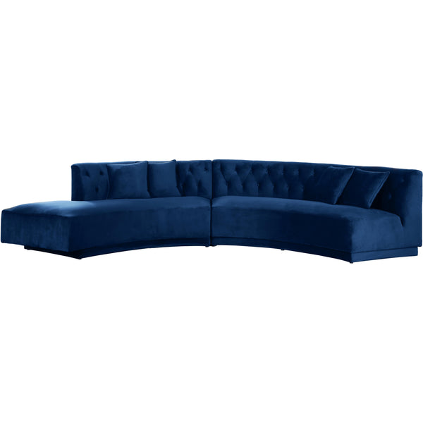 Meridian Kenzi Fabric 2 pc Sectional 641Navy-Sectional IMAGE 1