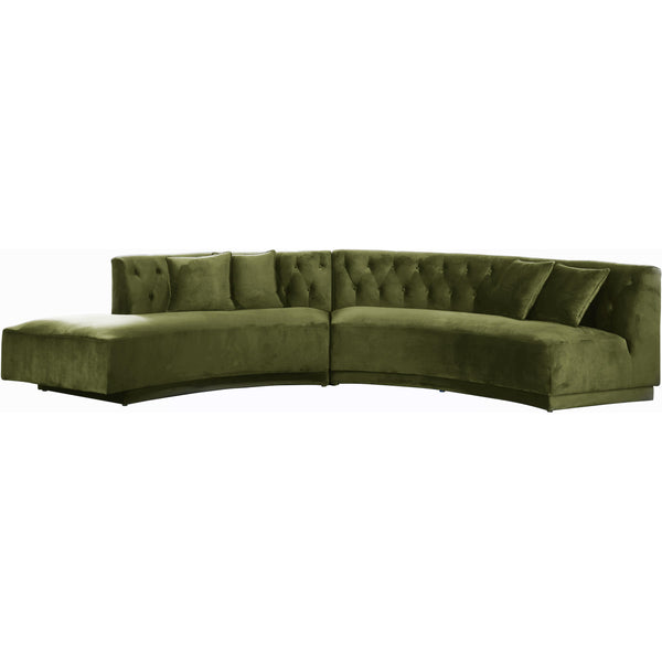 Meridian Kenzi Fabric 2 pc Sectional 641Olive-Sectional IMAGE 1