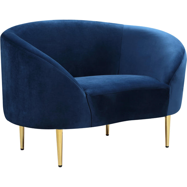 Meridian Ritz Stationary Fabric Chair 659Navy-C IMAGE 1