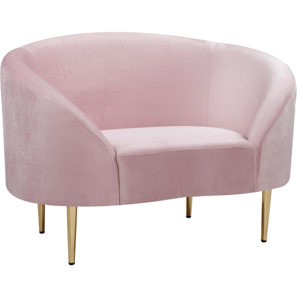 Meridian Ritz Stationary Fabric Chair 659Pink-C IMAGE 1