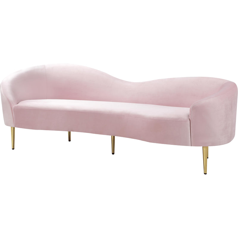 Meridian Ritz Stationary Fabric Sofa 659Pink-S IMAGE 1