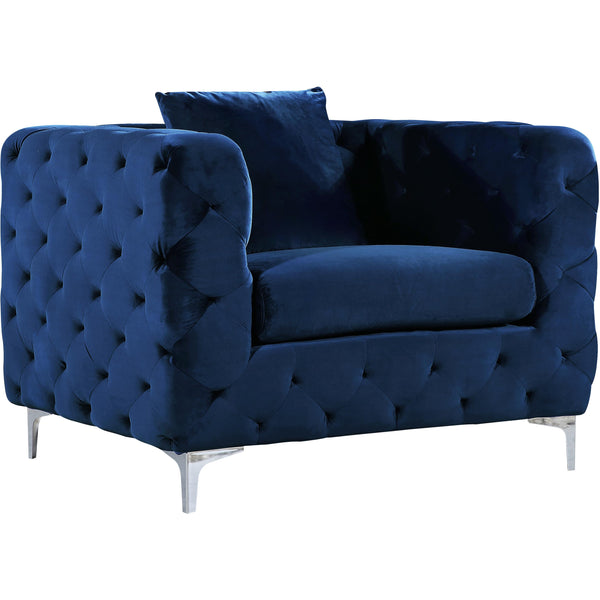 Meridian Scarlett Stationary Fabric Chair 663Navy-C IMAGE 1