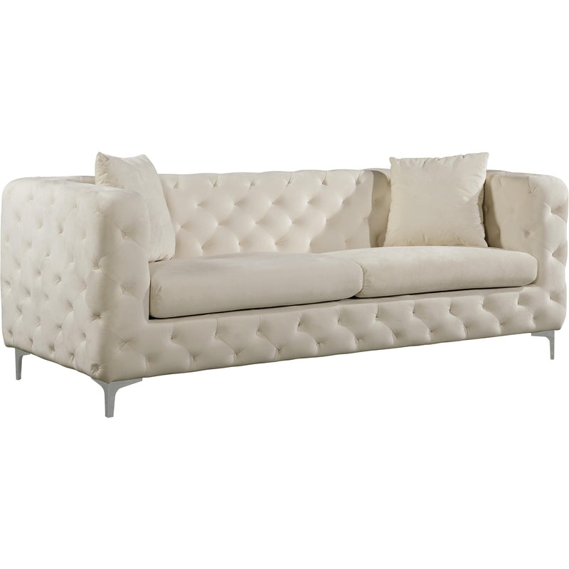 Meridian Scarlett Stationary Fabric Sofa 663Cream-S IMAGE 1