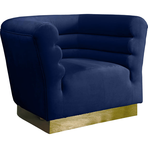 Meridian Bellini Stationary Fabric Chair 669Navy-C IMAGE 1