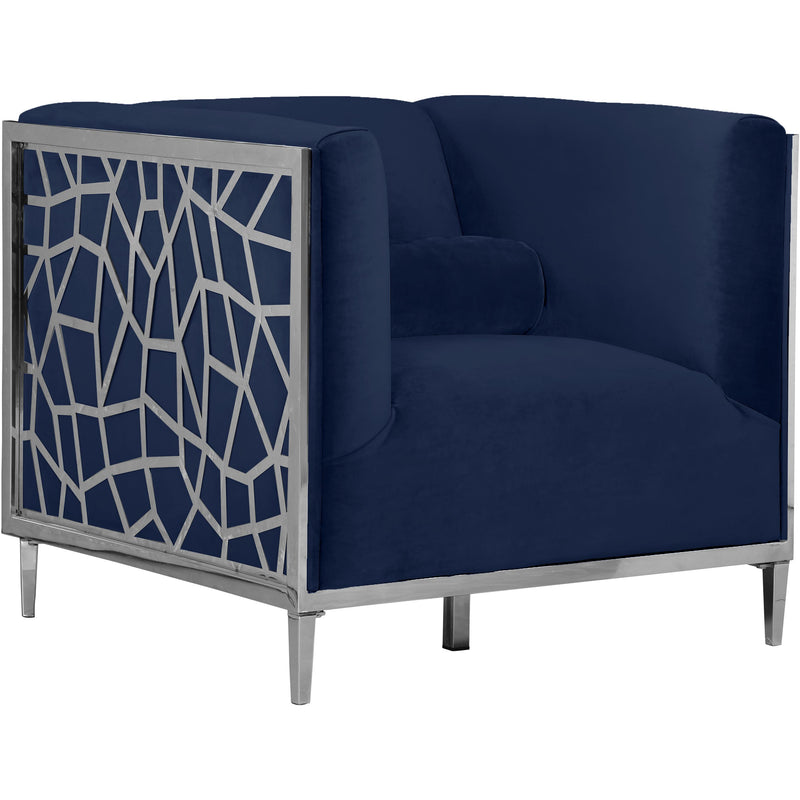 Meridian Opal Stationary Fabric Chair 672Navy-C IMAGE 1