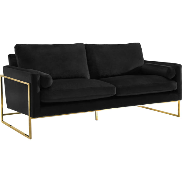 Meridian Mila Stationary Fabric Sofa 678Black-S IMAGE 1