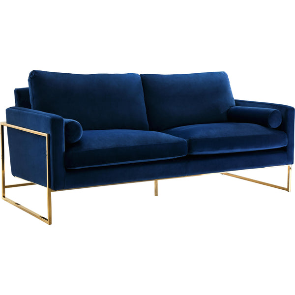 Meridian Mila Stationary Fabric Sofa 678Navy-S IMAGE 1