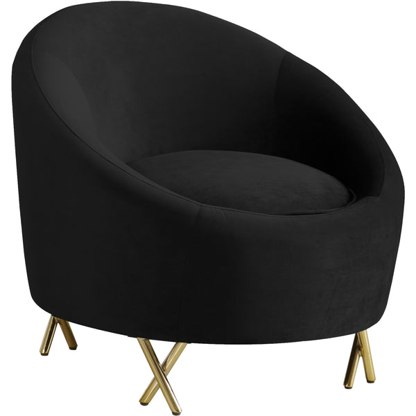 Meridian Serpentine Stationary Fabric Chair 679Black-C IMAGE 1