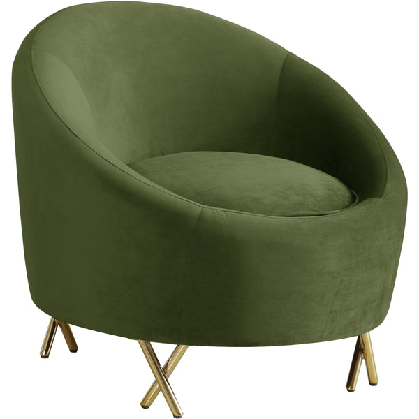 Meridian Serpentine Stationary Fabric Chair 679Olive-C IMAGE 1