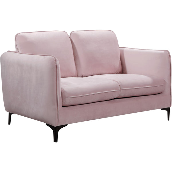 Meridian Poppy Stationary Fabric Loveseat 690Pink-L IMAGE 1