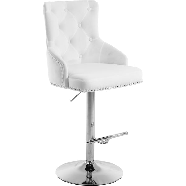 Meridian Claude Adjustable Height Stool 709White IMAGE 1