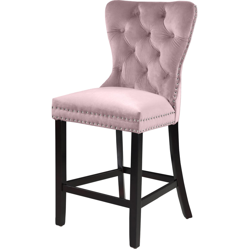 Meridian Nikki Counter Height Stool 741Pink-C IMAGE 1