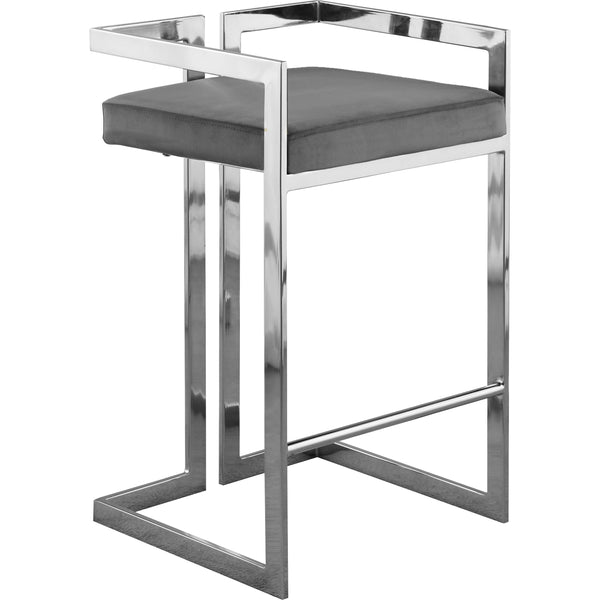 Meridian Ezra Counter Height Stool 909Grey-C IMAGE 1