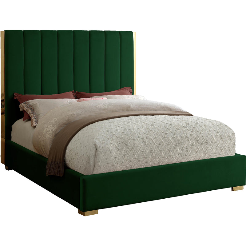 Meridian Becca Full Upholstered Platform Bed BeccaGreen-F IMAGE 1