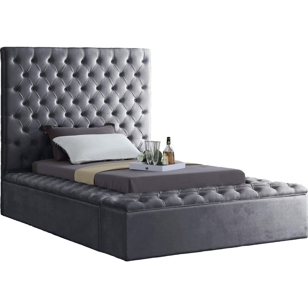 Meridian Bliss Twin Upholstered Platform Bed with Storage BlissGrey-T IMAGE 1