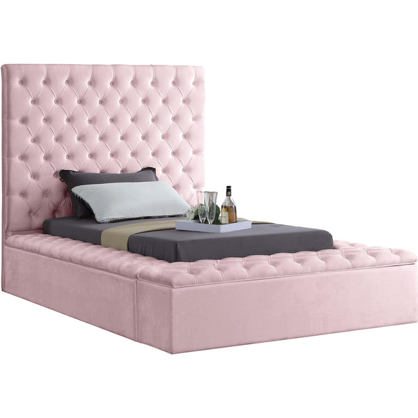 Meridian Bliss Twin Upholstered Platform Bed with Storage BlissPink-T IMAGE 1