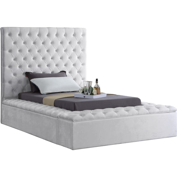 Meridian Bliss Twin Upholstered Platform Bed with Storage BlissWhite-T IMAGE 1